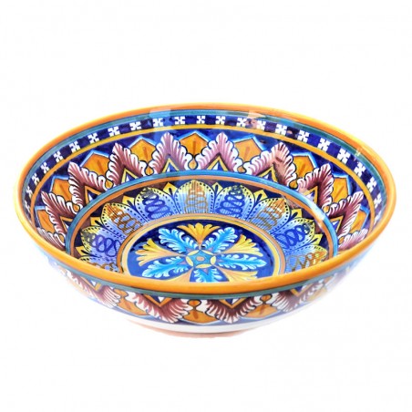 Salad bowl majolica ceramic Deruta geometric Todi