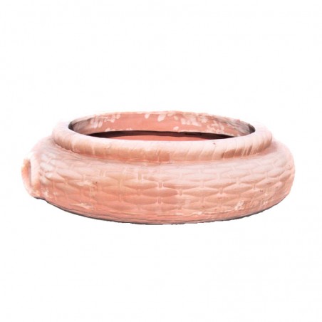 Ciotola canestro terracotta lavorata a mano Cm. 80