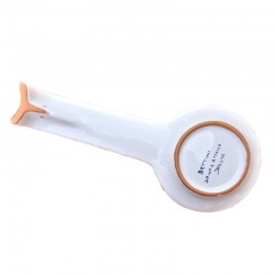 Spoon rest majolica ceramic Deruta red arabesque