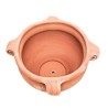 Round terracotta planter with perforated curls handmade