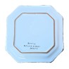 Octagonal table plate majolica ceramic Deruta rich Deruta yellow